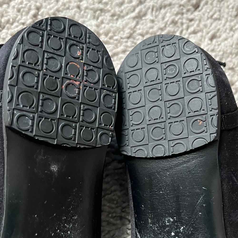 Salvatore Ferragamo Black Suede Women's Flats View 4